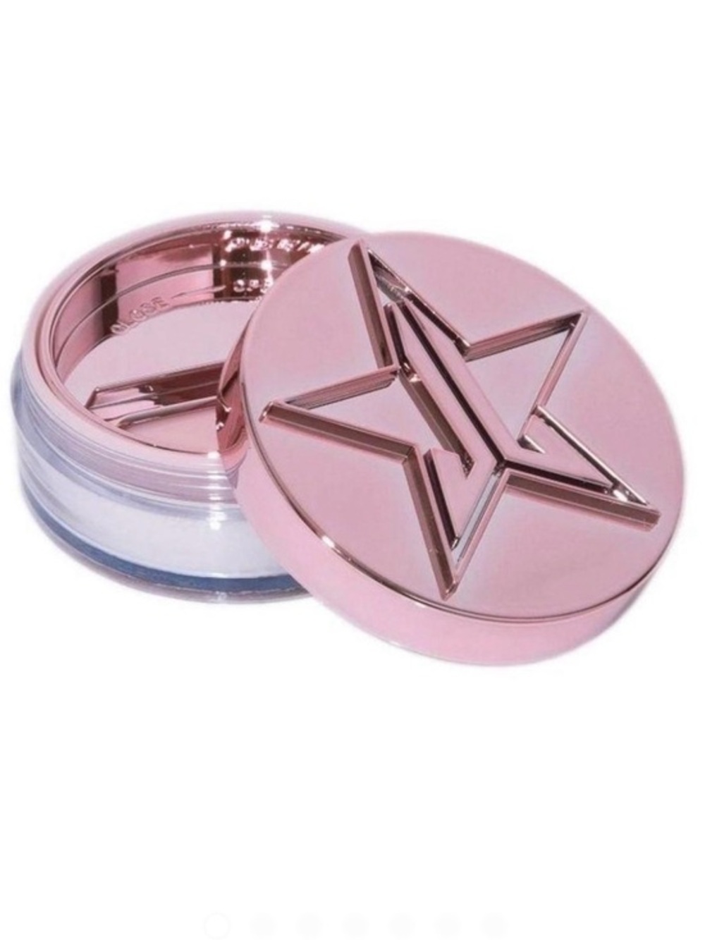 Jeffree Star TRANSLUCENT Luminous Setting Powder in Pink and Gold Packaging